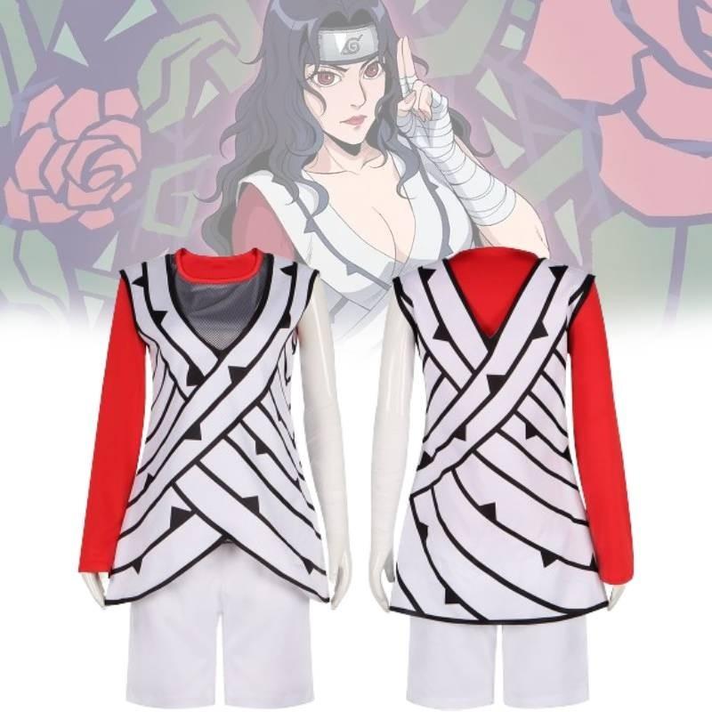 Стильный косплей-костюм Наруто для женщин вечерне-красного цвета, идеально подходящий для сценических выступлений