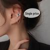 Non-Pierced Double-Layer Tassel Ear Cuff with Long Chain and Trendy Hong Kong Style