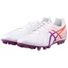 Asics Серия Ds Light Удобная посадка Ag (Резиновые короткие шипы) Футбольные бутсы из кожи кенгуру Мужские футбольные бутсы Бело-фиолетовые 1103A032104