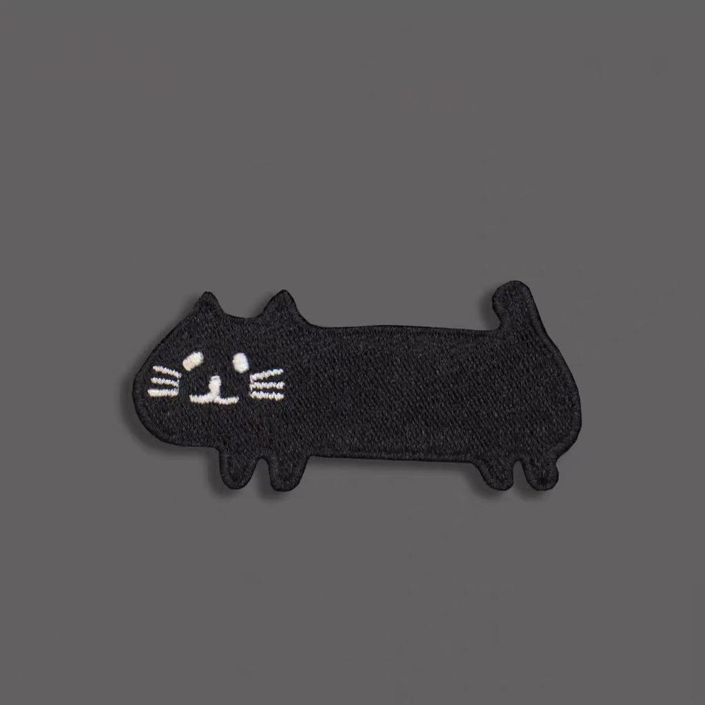 6 шт./лот Микс Черный Котенок Вышивка Нашивка Мультяшные Милые Патчи DIY Одежда Обувь Сумка Кошка Ремонт Украшение Аппликация