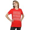 Disney Womens/Ladies Mickey And Minnie Christmas Fair Isle Cotton Boyfriend T-Shirt