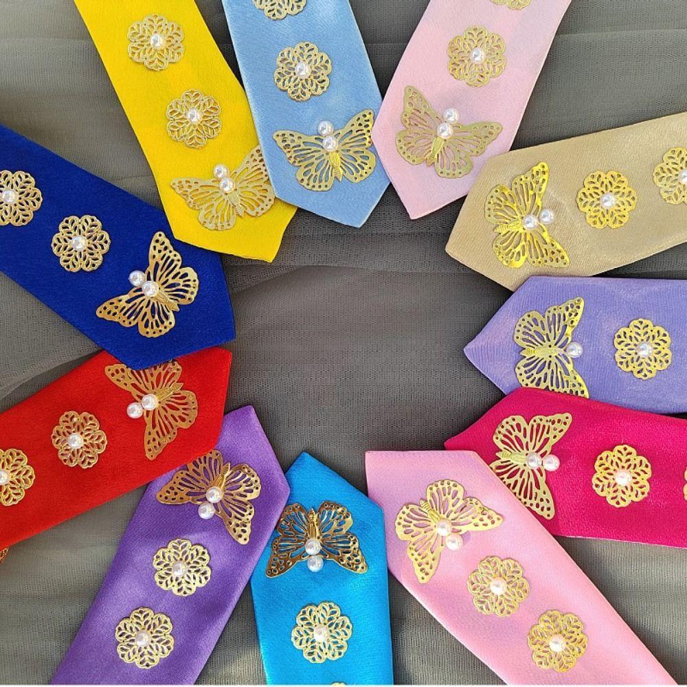 Корейская повязка на голову с бабочкой, лента, сценический танцевальный костюм, подарок, корейский Ханбок, повязка на голову, выступление