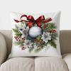 Christmas Decor Pattern Throw Pillow Cover With Short Plush Print For Living Room Sofa Decoration Cushion Cover Pillow Covers