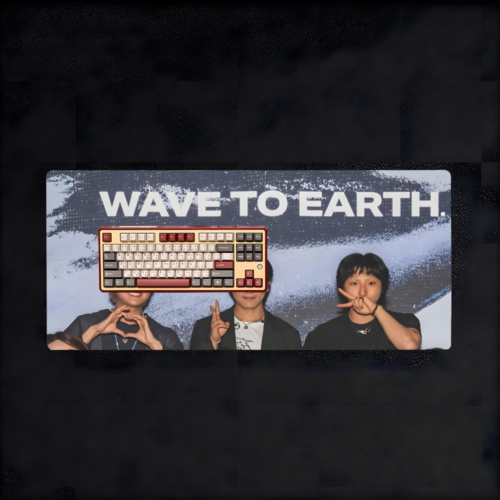 Soft Wave To Earth Indie Korean Bands Mouse Pad Nonslip Large Desk Mat Thick Stitched Edge Gaming Mousepad