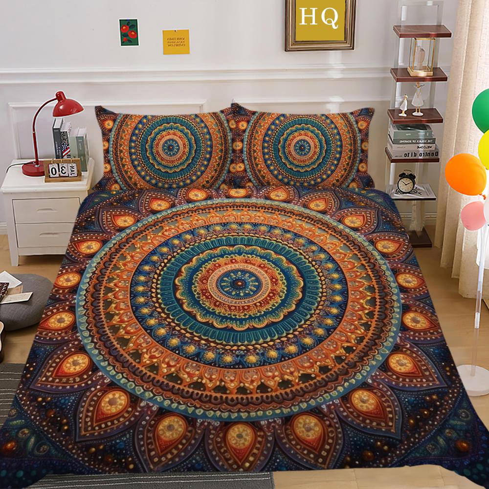 Mandala Printed Home Bedding Set Fashion Design Duvet Cover Set Single Double Size Comforter Cover Sets