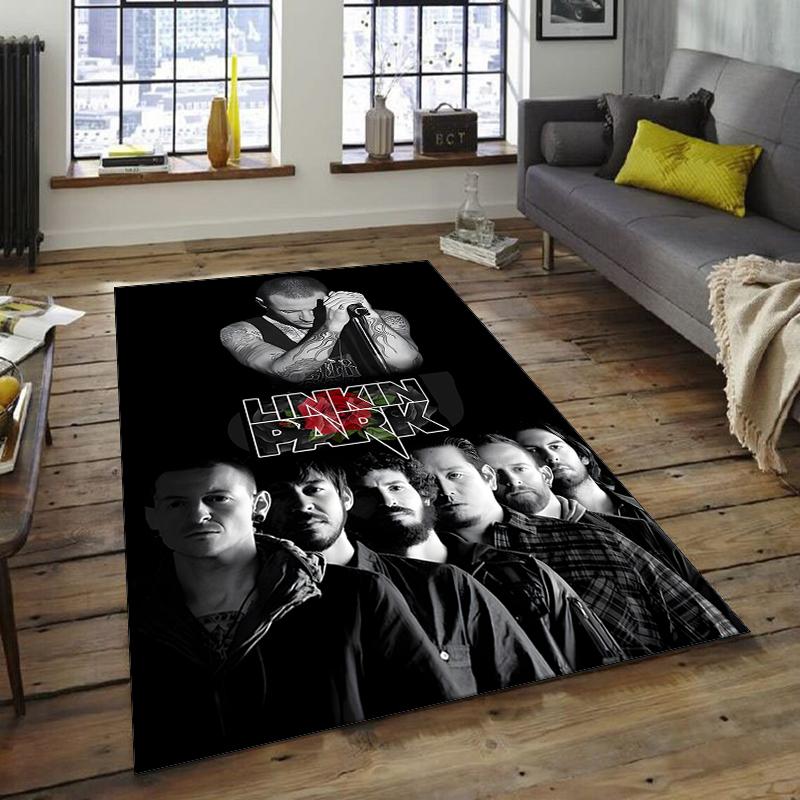 1pc Linkin Park1 Design Area Rug - Non-Slip, Soft & Cozy Floor Mat for Living Room, Bedroom, Office - Indoor/Outdoor Decorative Carpet
