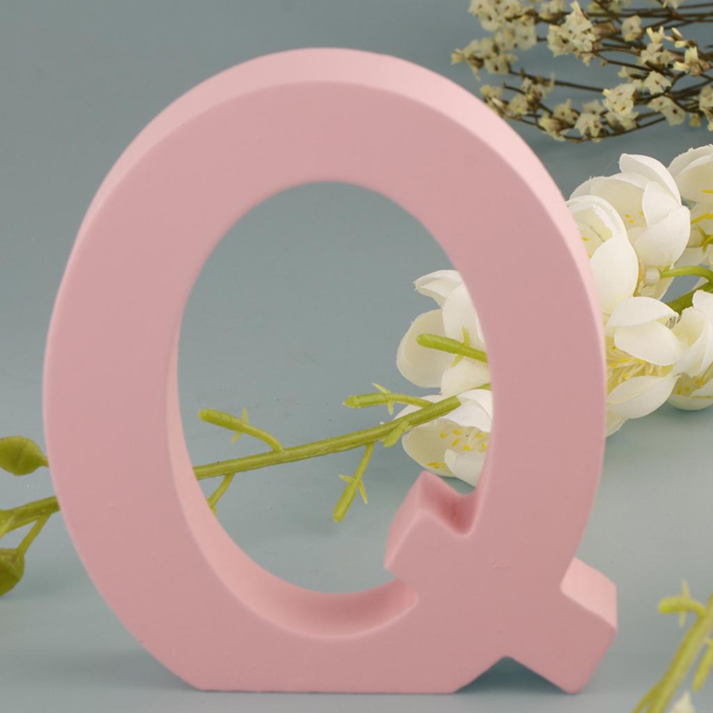 Деревянные Розовые 26 Букв Алфавита Маркизные Буквы Настенная Подвесная Табличка на Дверь от А до Я для Детской Комнаты, Декорации для Детской