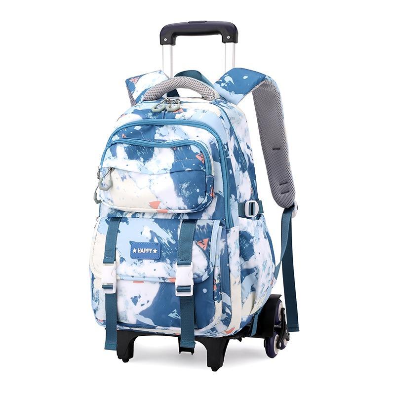 Школьная сумка-тележка Школьные сумки на колесиках Студенческий рюкзак 6 колес (34*20*47СМ)ZRY5193