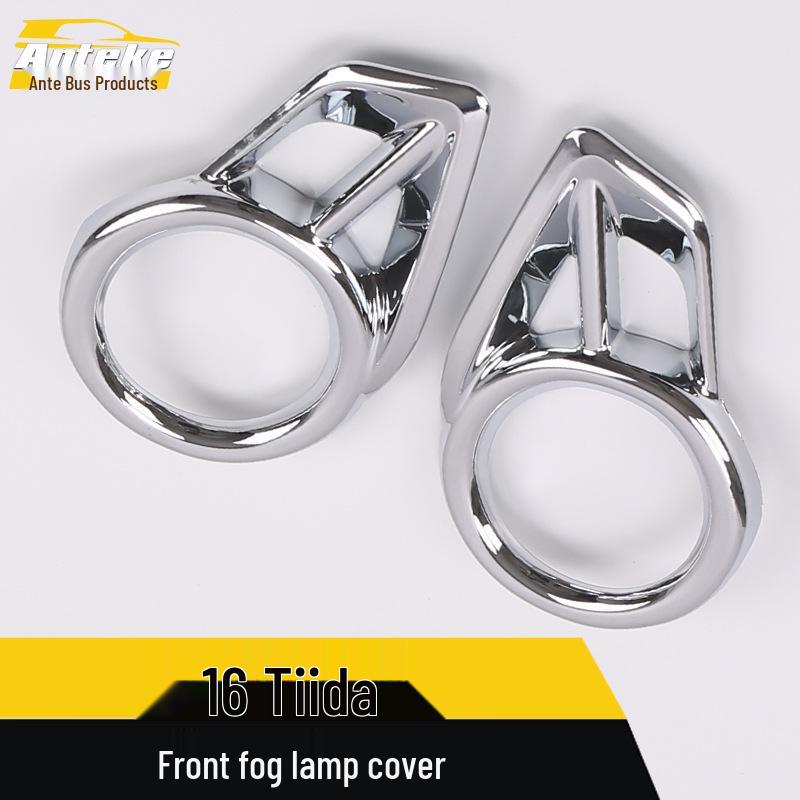 Electroplated Front Fog Light Cover Ring for 16 Tiida – Decorative Car Accessory