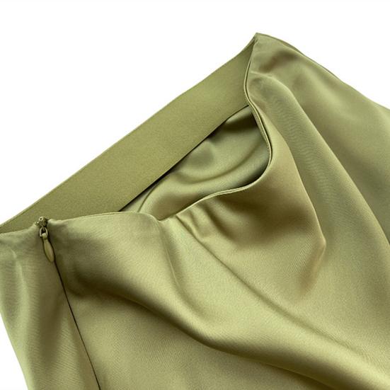 Женская длинная юбка, эластичная, с высокой талией, гладкая, с юбкой-рыбьим хвостом, с боковой молнией, однотонная, бесследная, дышащая юбка