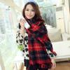 Plaid Scarf Women's Autumn and Winter Versatile Imitation Cashmere Thickened Warm Fringed Scarf Shawl