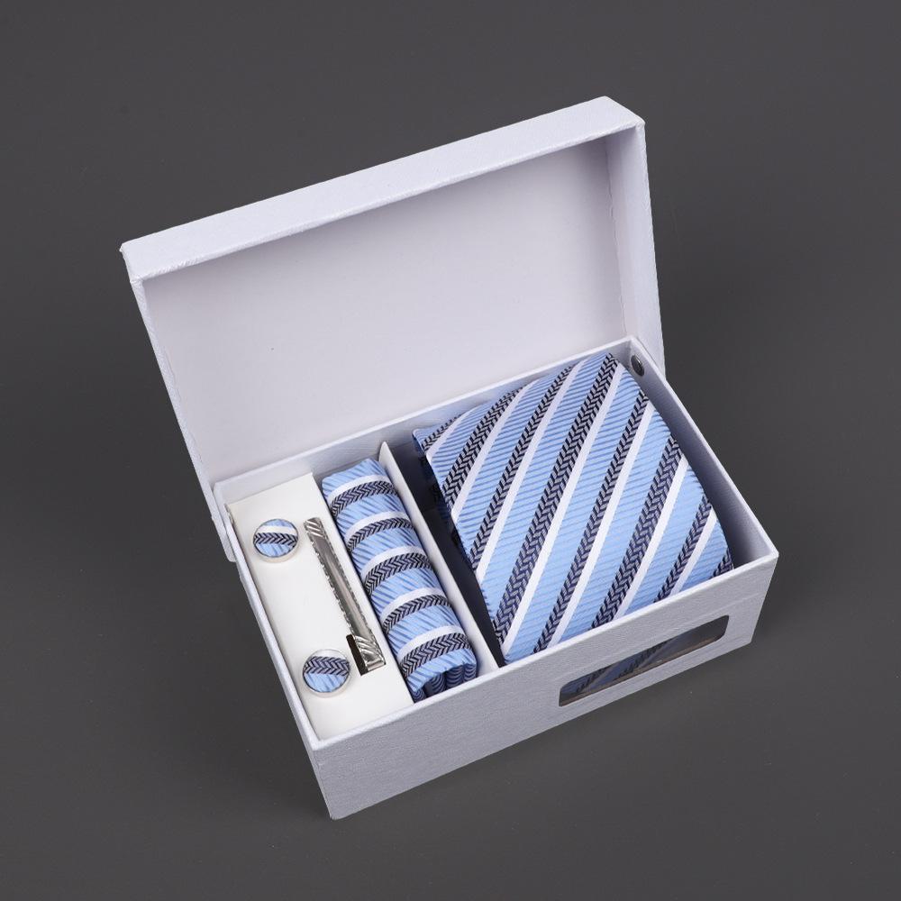 2025 Men'S Tie Premium Gift Box Jacquard Embroidered Tie Tie Logo Making