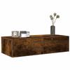 VidaXL Wall Shelf with Drawers Smoked Oak Engineered Wood 859972