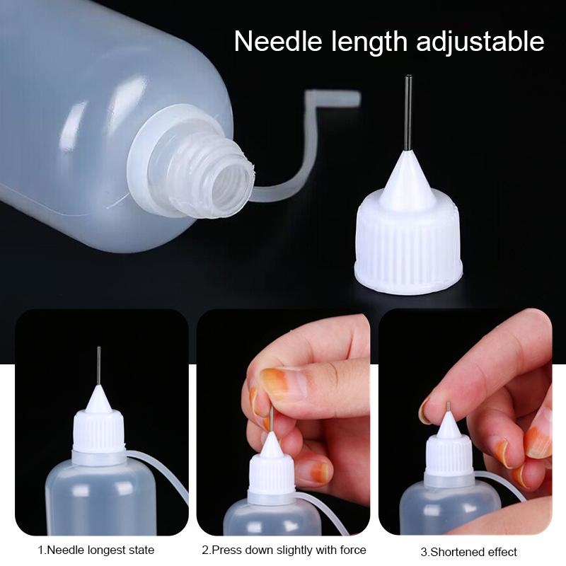 10 шт. пластиковых бутылок с иглами для красителя белого цвета, непрозрачные, доступны различные варианты
