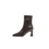 Vintage Warm Cotton Women Ankle Boots Fashion Elegant Square Toe Shoes Autumn Winter Thick Heel Women's Short Booties 2025