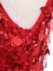 Womens Halloween Sequin Hippie Costume 70s Disco Sleeveless Mini Dress