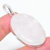 Natural Rose Quartz Gemstone Handmade 925 Sterling Silver Pendant 2.05" G2E47