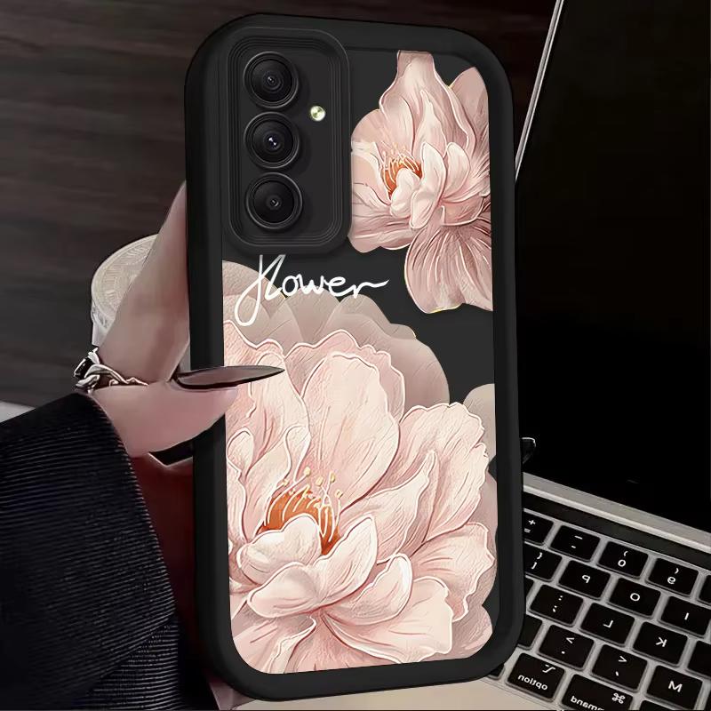 Красивый чехол для телефона с цветами для Samsung Galaxy S25 S22 S21 Ultra S24 S23 S20 FE Plus A15 A35 A55 A54 Ударопрочный силиконовый чехол