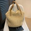Повседневные пляжные сумки большой емкости из соломы ручной работы, женская сумка через плечо большой емкости, летние дорожные сумки для шоппинга