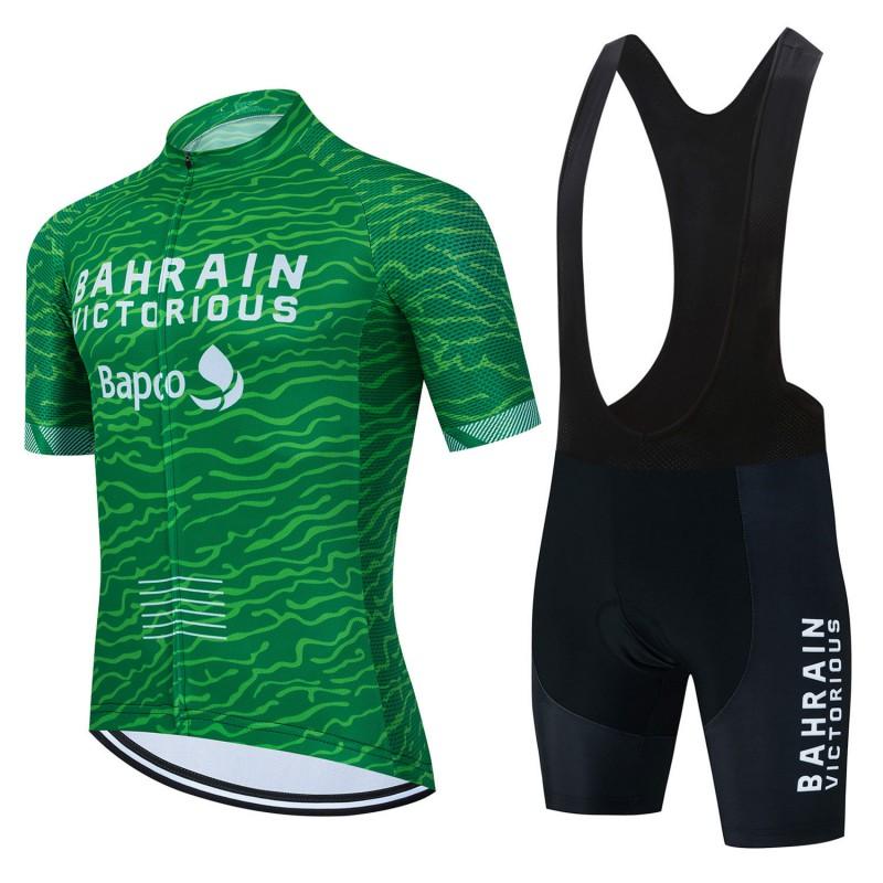 Men Women Cycling Jersey Short Sleeve Quick Dry Bike Shirt Bahrain Team Edition Breathable Sportwear