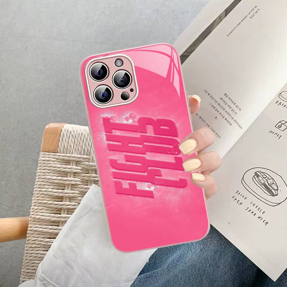 M-Movie F-Fight Club Tempered Glass For Iphone 14 13 12 11 Pro Mini XS MAX 14Plus X XS XR Cover