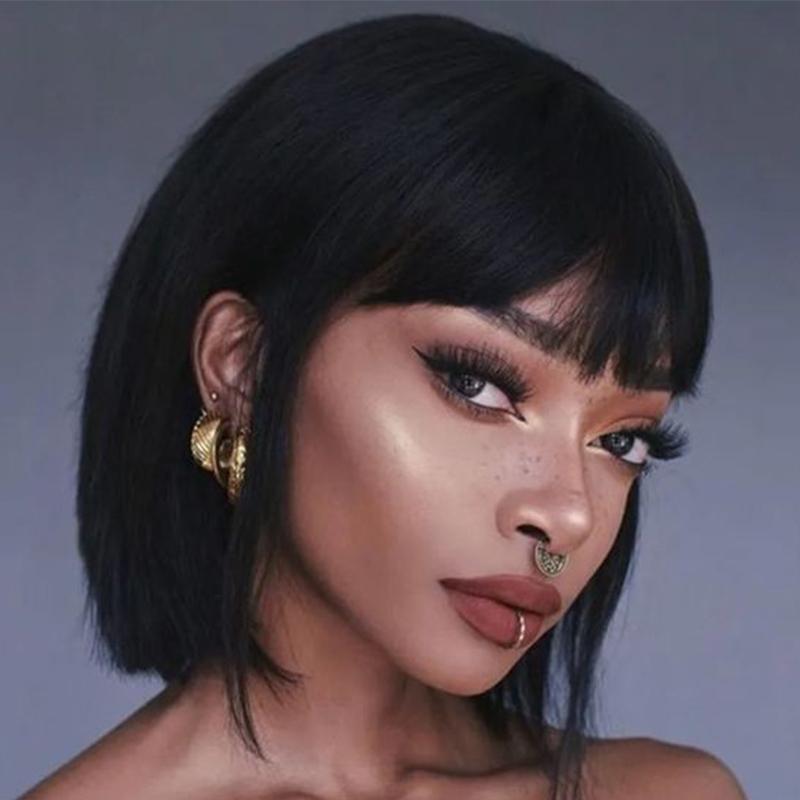 LISI HAIR Короткий головной бобо, летний крутой термостойкий парик, синтетический парик из волокна, косплей, вечерние повседневные парики, женский парик Coser