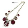 [C5341] - Designer Necklace 'Esmeralda' Cherry Red