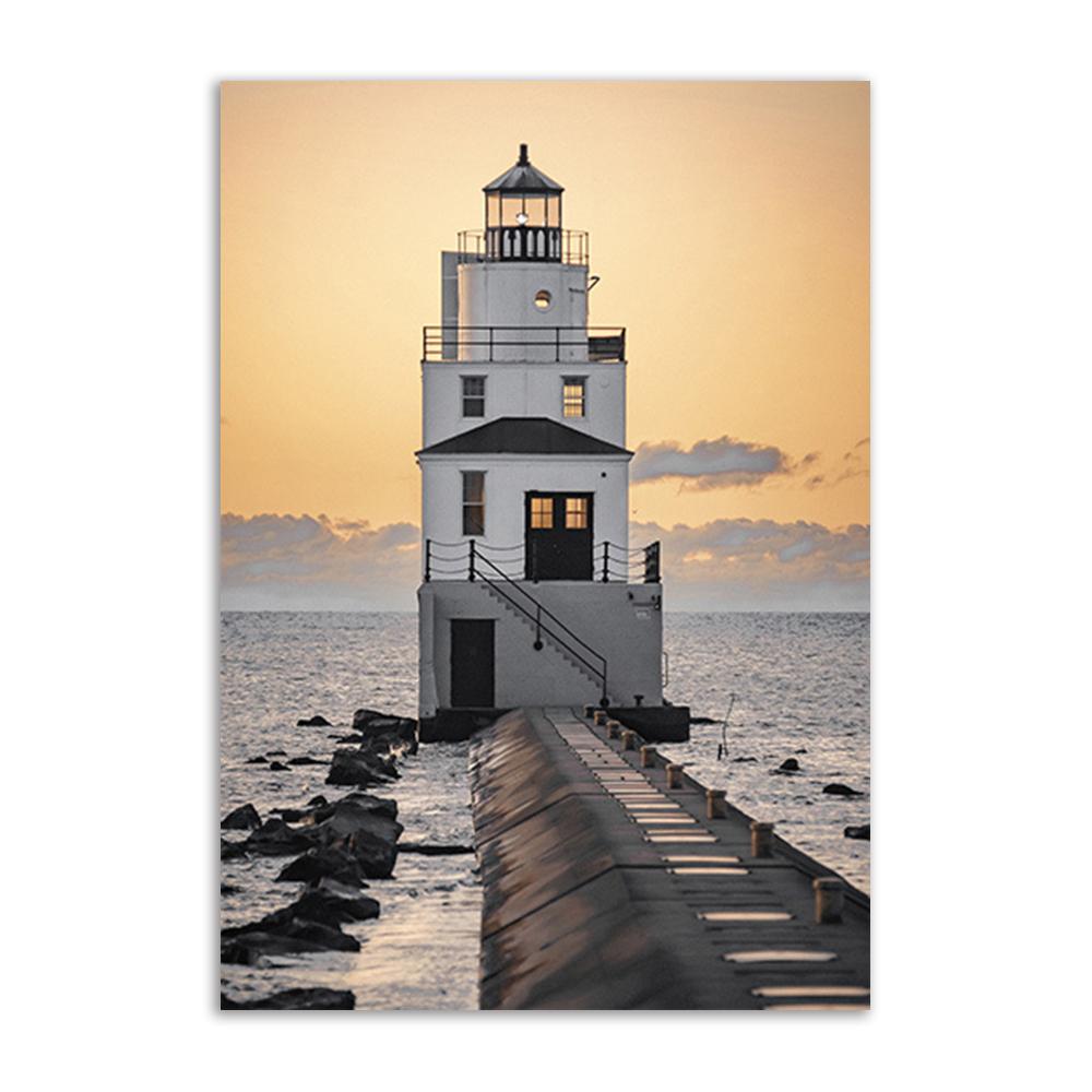 Морской пейзаж, настенный художественный принт, мост, деревянный настенный постер, сено, холст, картина, лодка, скандинавская настенная картина для декора гостиной, живопись