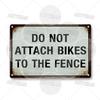 Vintage Parking Metal Sign Bicycle Disabled Motor cycle Parking Retro Metal Plaque Do not Attach Bikes To The Fence