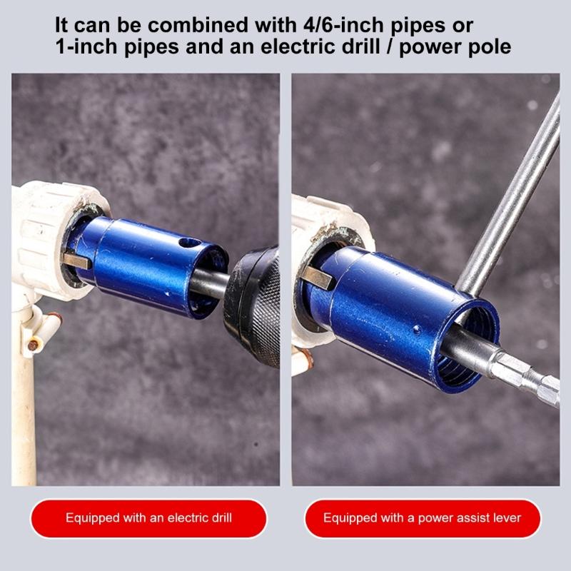 Экстрактор сломанных болтов Подходит для резьбы 1/2" 3/4" 1" Конструкция 95 мм С шестигранным хвостовиком Совместим с дрелью Легкое удаление