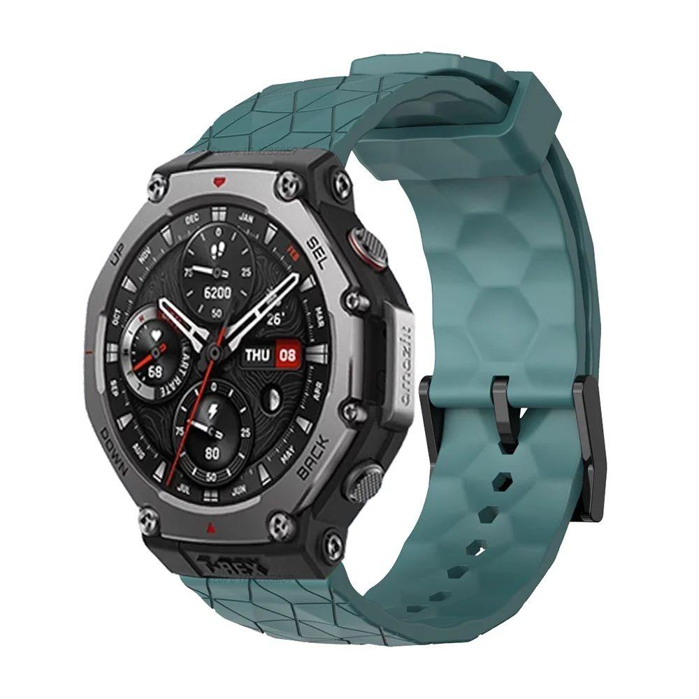 Силиконовый ремешок для умных часов Amazfit T-Rex 3, спортивный сменный браслет для Amazfit T rex 3 с футбольным узором, браслет Correa