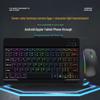 Ultra-Thin Wireless Bluetooth RGB Keyboard & Mouse for 10" iPad/Huawei - Silent, Rechargeable