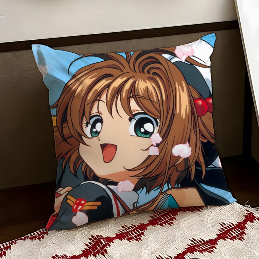 CCardcaptor SakuraS Cushion Cover Reversible Soft Durable Pillow Cover Home Car MultiScene Use for Daily Comfort