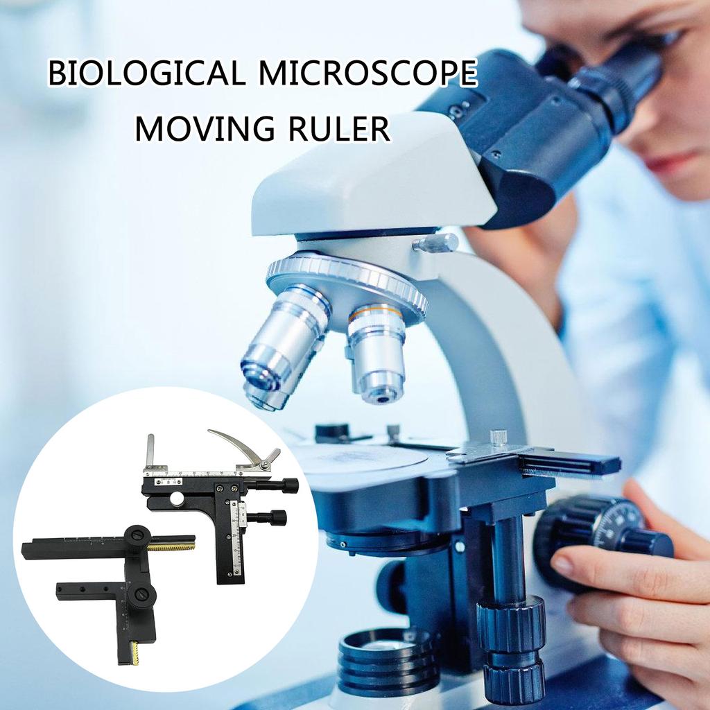 Mechanical X-Y Moveable Stage for Microscope, Microscope Caliper Moveable with Scale Manual Lift Stage