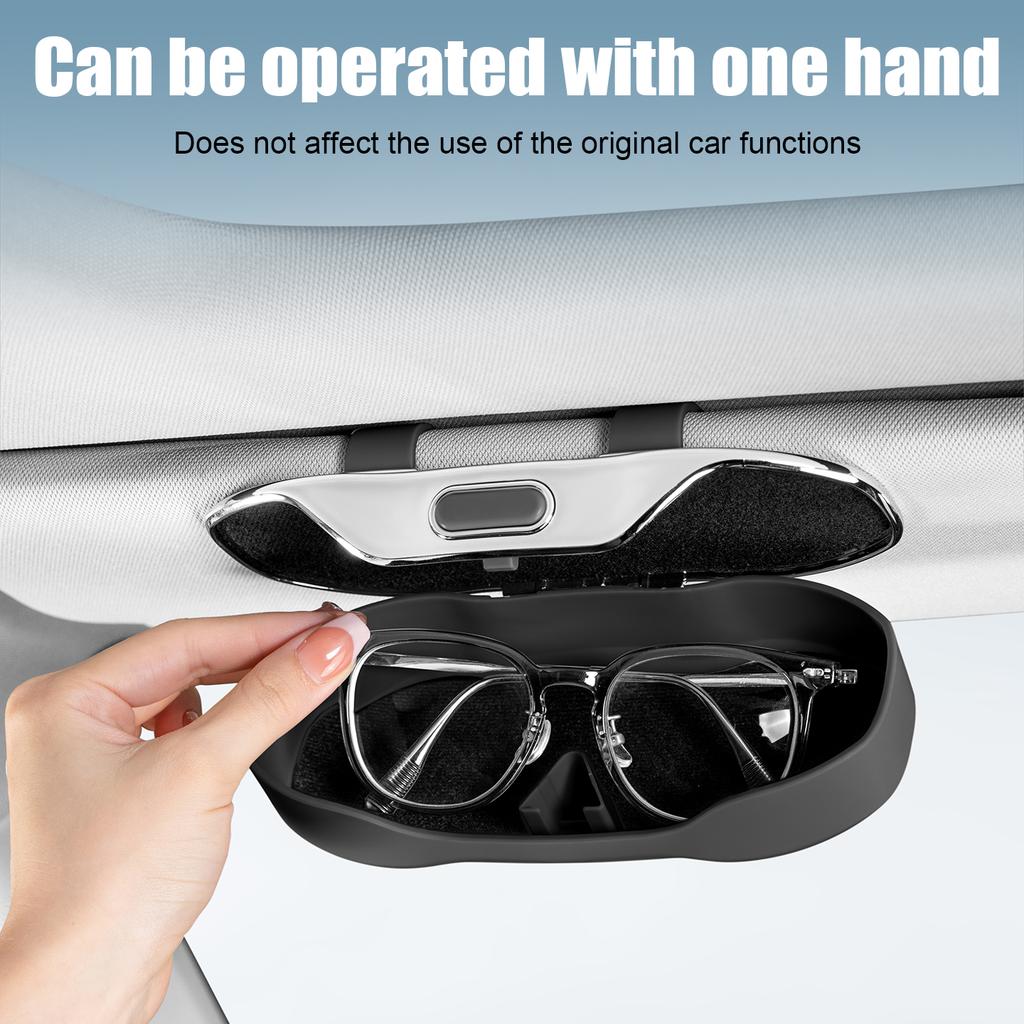 Car Sunglasses Holder Car Glasses Box Sun Visor ABS Storage Case Anti-Scratch Eyeglasses Protection Box Car Interior Accessories