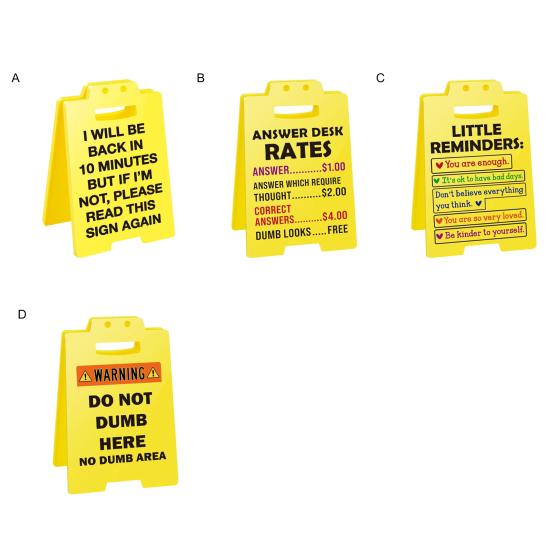 Предупреждающий знак для розыгрыша на столе, прочный пластиковый настольный предупреждающий знак, домашний офисный стол, мини-украшение для стола, украшение, подарок-прикол