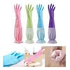 Stripe Pattern Cleaning Glove Long Sleeves Rubber Glove  for Household Cleaning Work