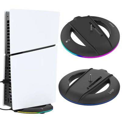 Вертикальная подставка RGB для консоли PS5 Slim, светодиодная подставка для PlayStation 5 Slim Disc & Digital Edition (Со светом или без света)
