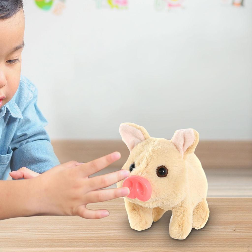Electric Plush Pig Toy Interactive Animated Vivid Moving Mouth Piglet Pet Stuffed Animal