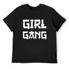 Футболка Girl Gang, недорогие вещи, аниме-фигурки, роскошные дизайнерские футболки для мужчин, хлопок.