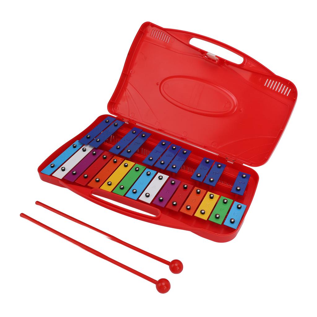Детский ксилофон из алюминия, красочный 25-нотный профессиональный ксилофон, инструмент для дошкольного образования
