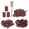 210pcs Brown Sanding Bands Nail Art Sanding Bands Replaceable Nail Sanders with Nail Drill Shaft