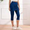 Women's Drawstring Skirted Workout Leggings Casual Summer High Waisted Soft Athletic Yoga Pants