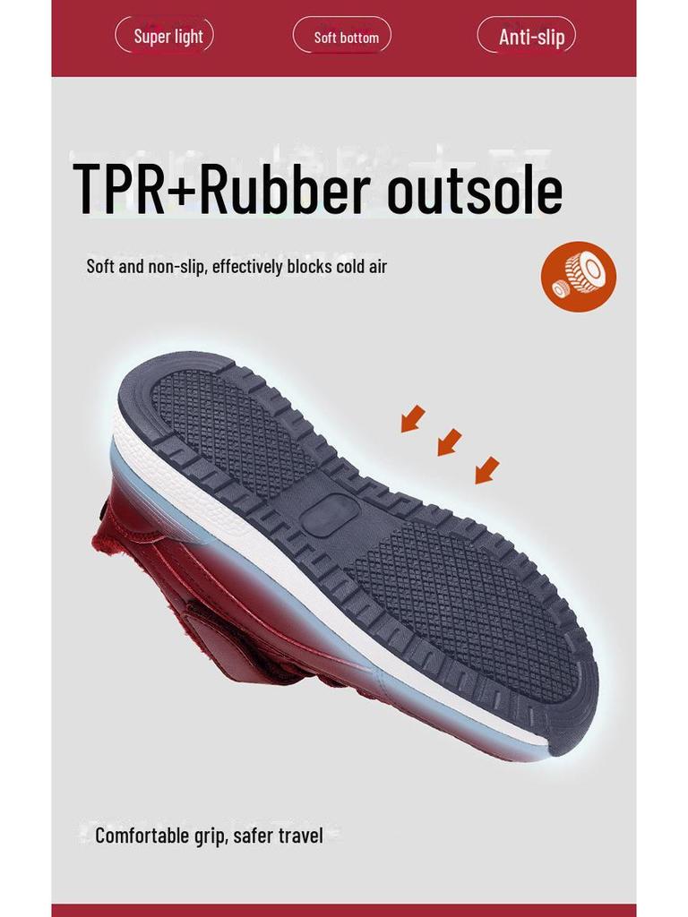 Мужские и женские зимние нескользящие полуботинки для ходьбы — толстые, теплые, с бархатной подкладкой, MX2066