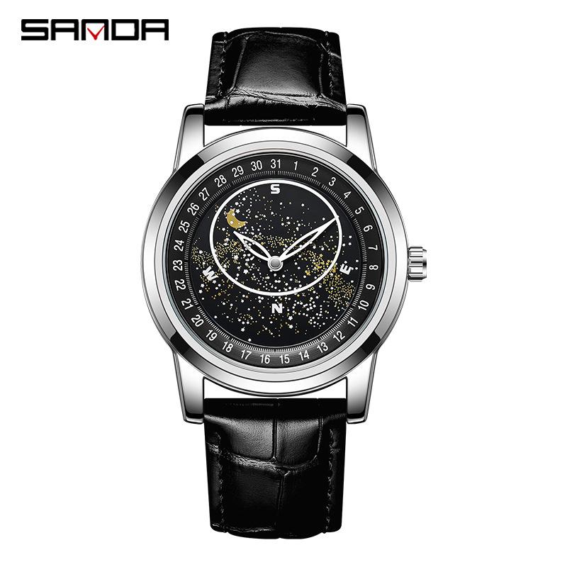 SANDA New Watch Full Machinery and Fashion Trends Rotating Dial Men's Watch
