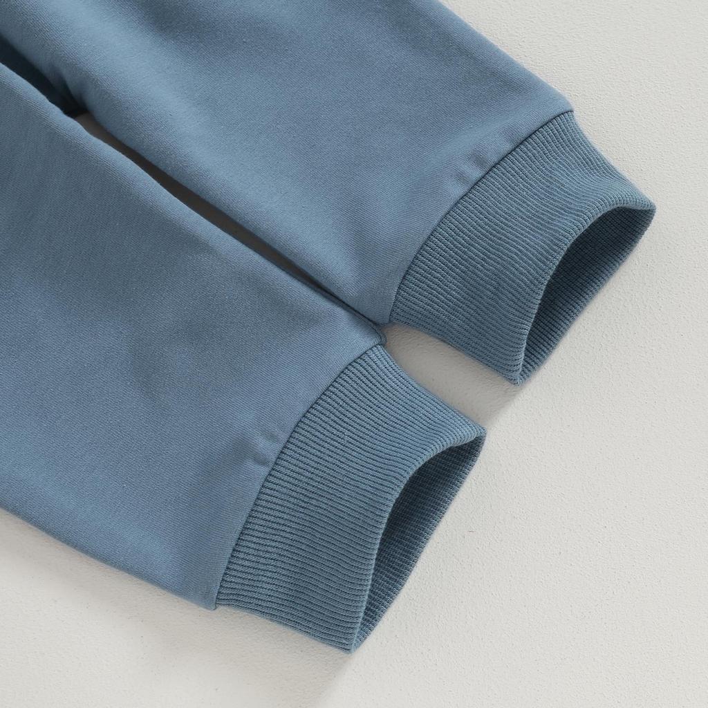 Комплект штанов для маленьких мальчиков, толстовка с длинными рукавами и круглым вырезом с буквенным принтом, 6 мес, 12 мес, 18 мес, 24 мес, 3 года, однотонные/камуфляжные спортивные штаны, одежда для младенцев