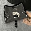 Thick Cute Cat Beanie Animal Pattern Knitted Pullovers Cap Winter Painter Cap  Daily Casual