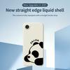 For iPhone 16e Case Cute Panda Pattern Printing Straight Edge TPU Phone Back Cover