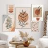 Abstract Geometric Leaves Line Boho Canvas Painting Modern Posters Wall Art Print Picture for Bedroom Living Room Home Decor