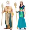 Halloween Costume Adult Female Mermaid King Fish Couple Performance Costume Studio Performance Dress